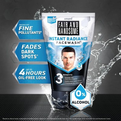 Fair & Handsome instant Radiance Face Wash used For male 150Gm