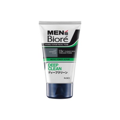 Biore Men's Deep Clean Double Scrub Facial Foam 100g