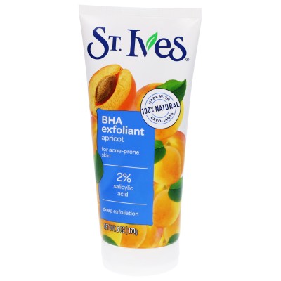 St. Ives BHA Face Exfoliant, Apricot Facial Exfoliator for Acne Prone Skin 6 oz