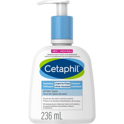 Cetaphil Hydrating Cream-to-Foam Cleanser 236ml