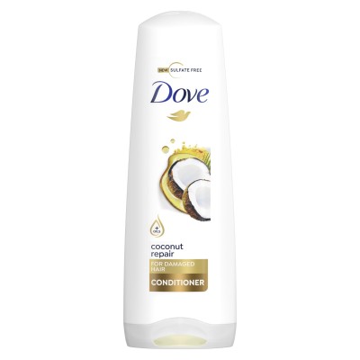 Dove Hair Conditioner repairs signs of damaged hair, Coconut Repair, no dyes, parabens or sulfates, 350ml.