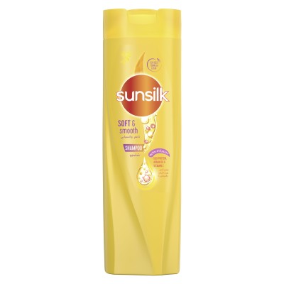 SUNSILK Shampoo, For Soft & Smooth Hair, Soft & Smooth, With Silk Protein, Argan Oil & Vitamin C, 400ml.