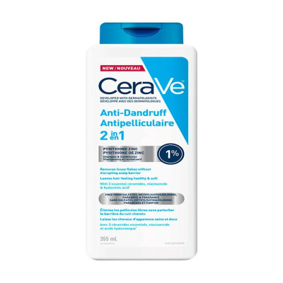 Cera Ve 2-in-1 Anti-Dandruff Hydrating Shampoo and Conditioner 355ml.