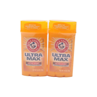 Arm & Hammer Ultra Max Active Sport Anti-Perspirant Deodorant Stick 2 x 73 g