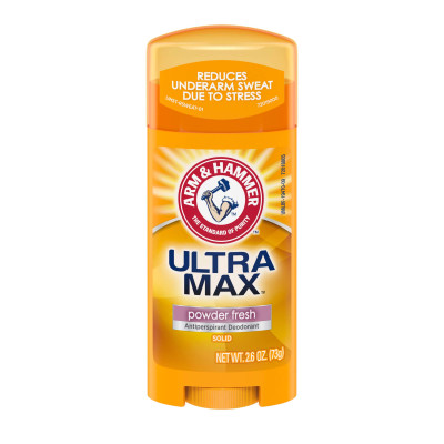 Arm & Hammer Ultramax Deodorant and Antiperspirant Solid, Powder Fresh 73g.