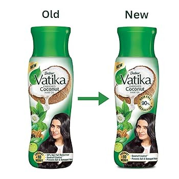 Vatika Enriched Coconut Hair Oil , 300 ml - Clinically Tested to Reduce 50% Hairfall in 4 Weeks