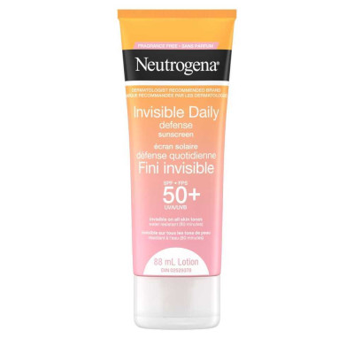 Neutrogena® Invisible Daily Defense Fragrance Free Sunscreen Lotion SPF 50+