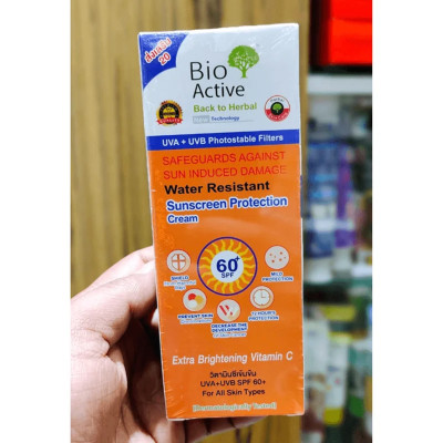 Bio Active Water Resistant Sun Protection Cream.