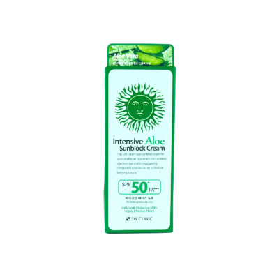 3W Clinic Intensive Aloe Sunblock Cream SPF 50+ PA+++ 70ml.