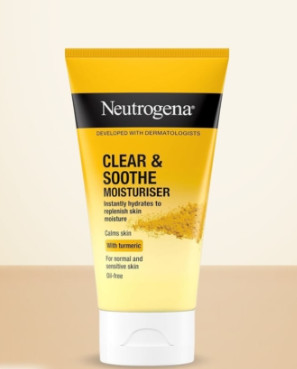 Neutrogena Clear And Soothe Moisturiser With Turmeric, 75 ml.