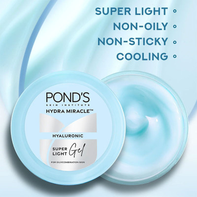 POND'S HYDRA MIRACLE -HYALURONIC SUPER LIGHT GEL - (100ml).