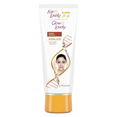 Glow & Lovely Formerly Fair & Lovely Face Cream with VitaGlow Herbal Balance for glowing skin, 100g