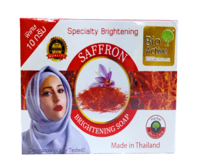 Bioactive Saffron whitening Bar Soap - 90 gm (Thailand)