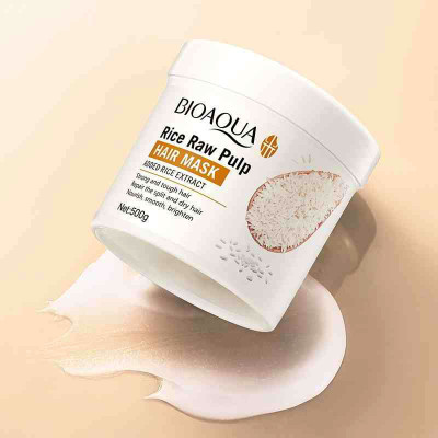 Bioaqua Rice Raw Pulp Hair Mask - 500G