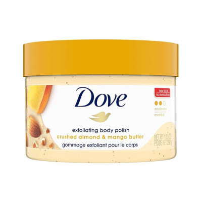 Dove Scrub Crushed Almond & Mango Butter 298gm For Silky Smooth Skin Body Scrub