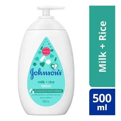 Johnsons Milk Plus Rice Baby Lotion Pump 500 ML