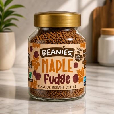 Beanies Maple Fudge Flavoured Instant Coffee 50g