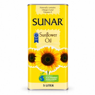 Sunar Sunflower oil 5L tin (turkey)
