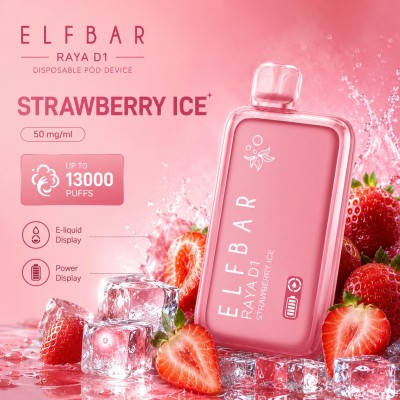 Elfbar Raya D1 Strawberry Ice 13000 Puffs