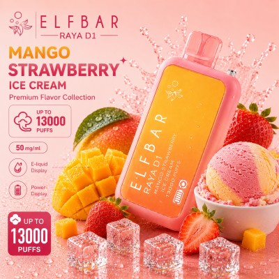 Elfbar Raya D1 Mango Strawberry Ice Cream 13000 Puffs