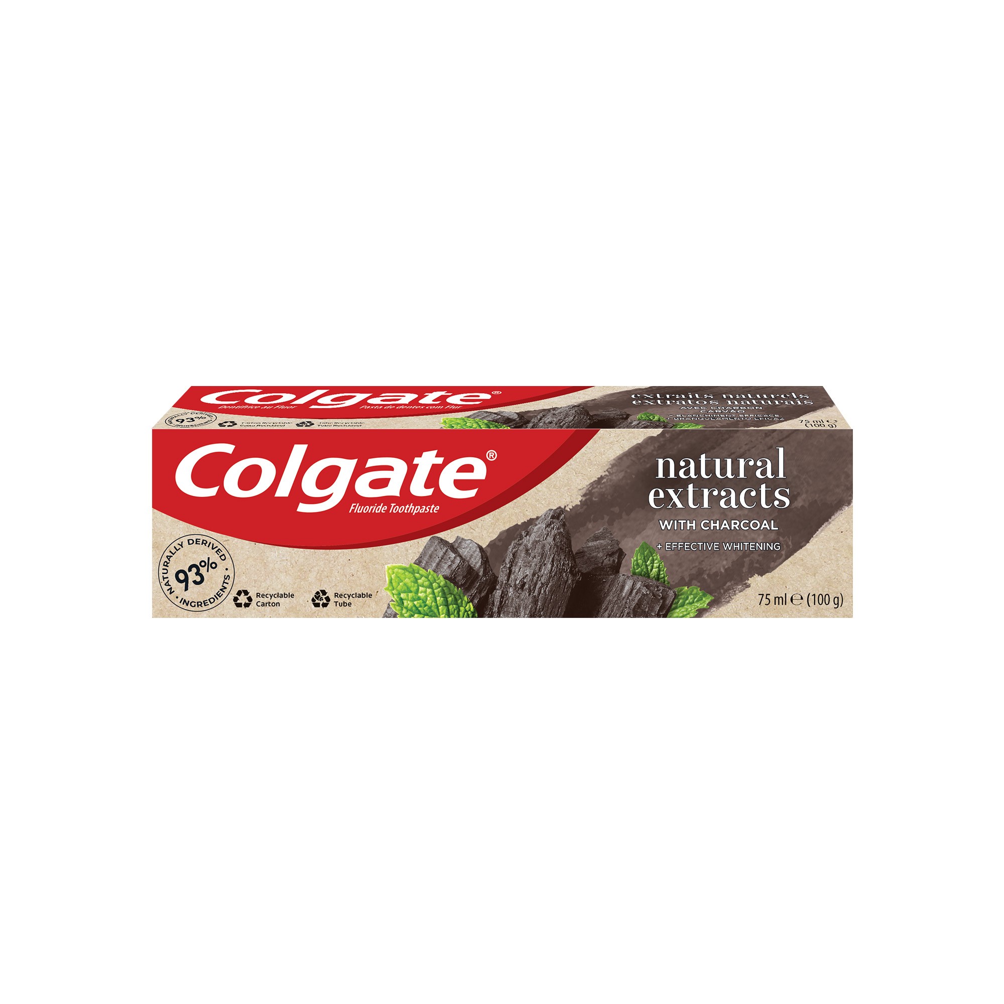Colgate Natural Extracts Charcoal, Effective Whitening Toothpaste 75ml