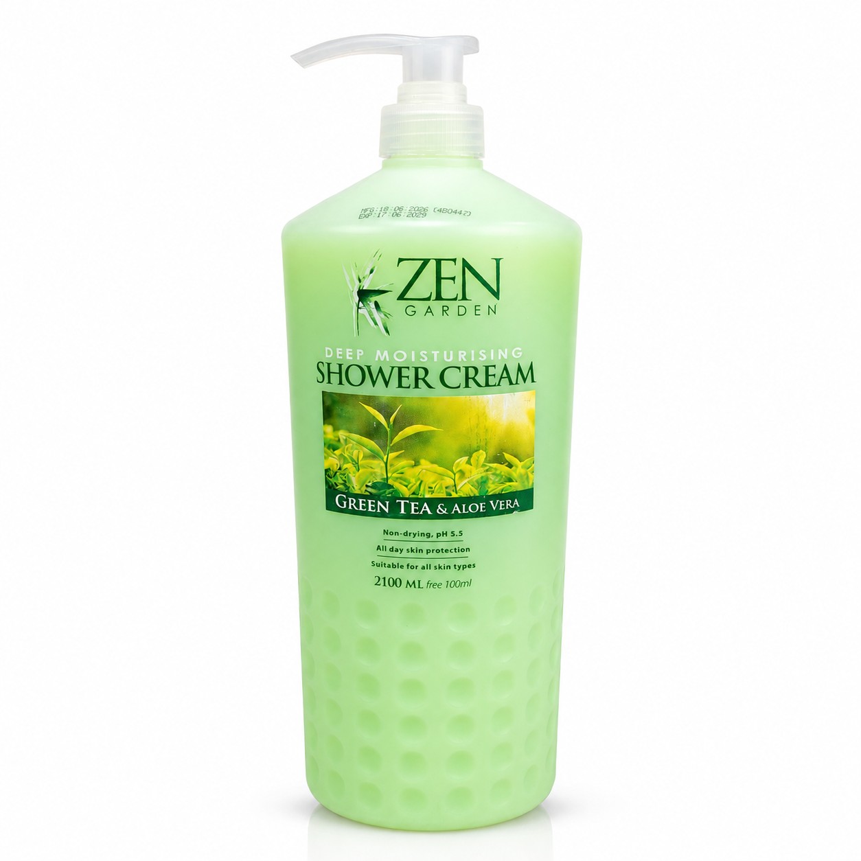 Zen Garden Deep Moisturising Shower Cream – Green Tea & Aloe Vera (2100ml)