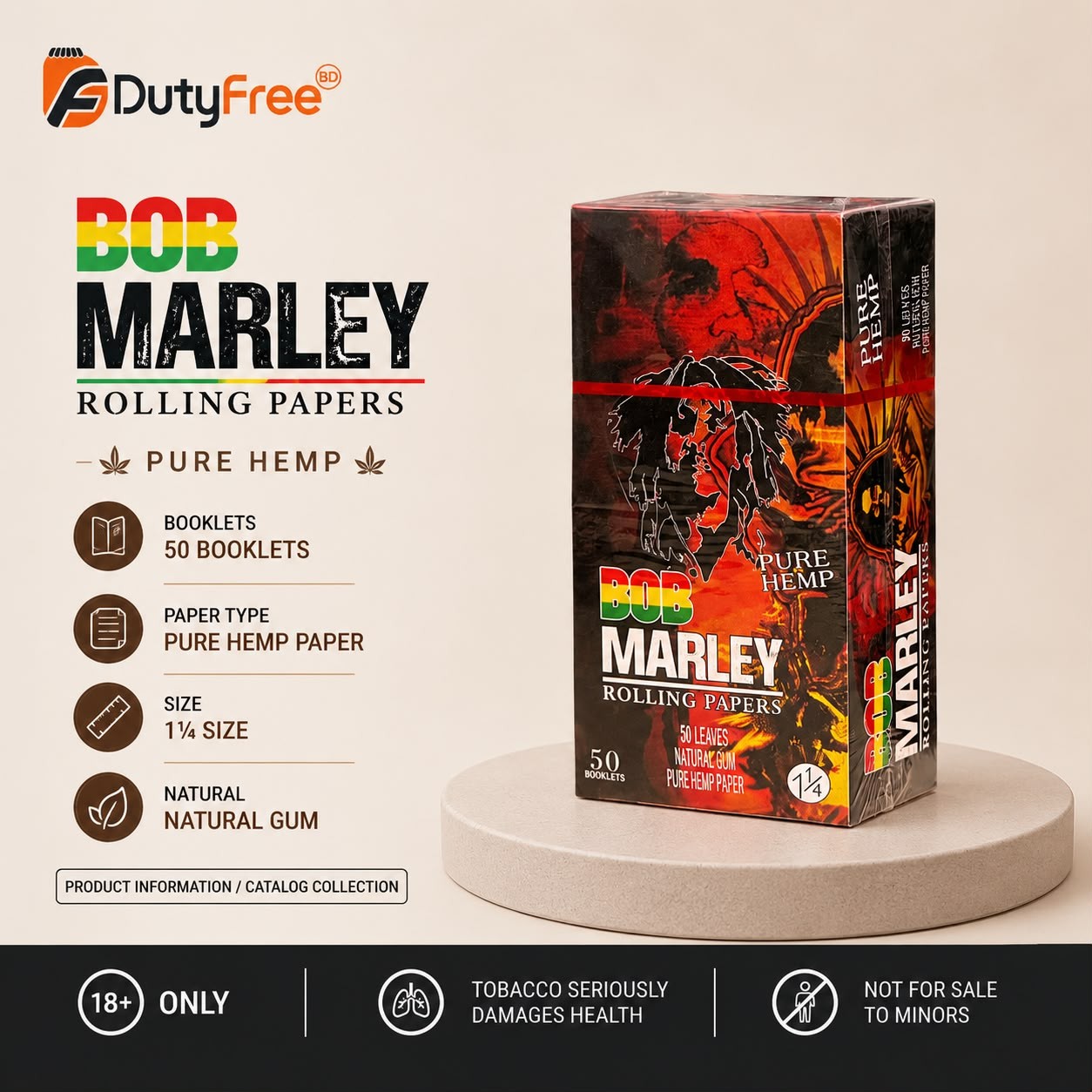 Bob Marley King Size Rolling Paper – 50 Leaves