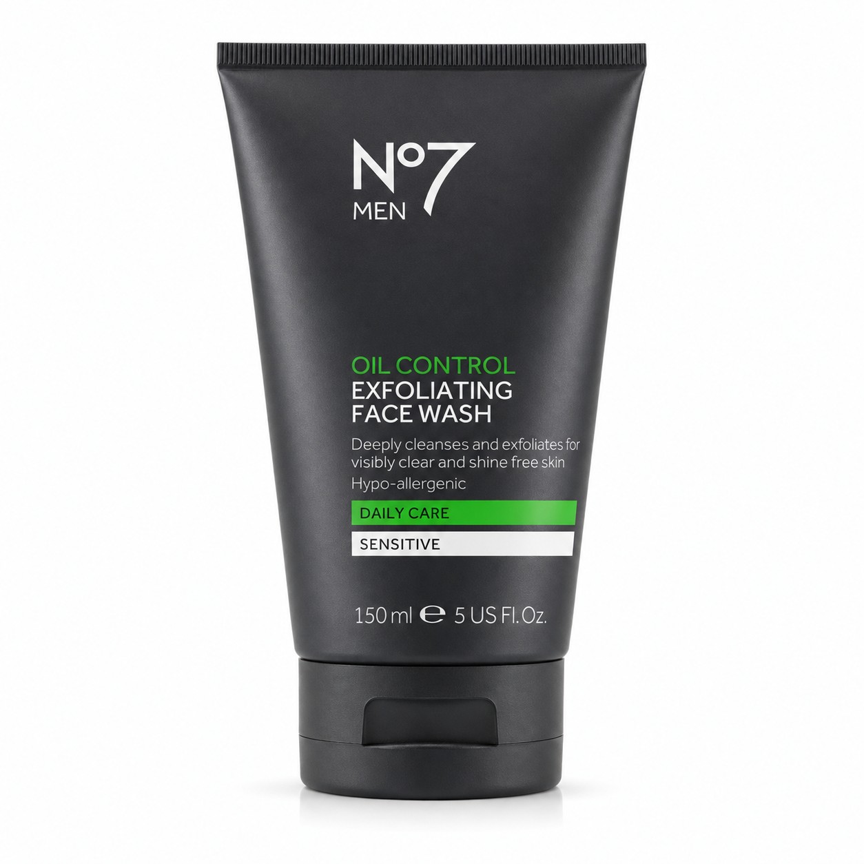 Mens No7 Oil Control Exfoliating Face Wash 150ml/Men Skincare Sensitive