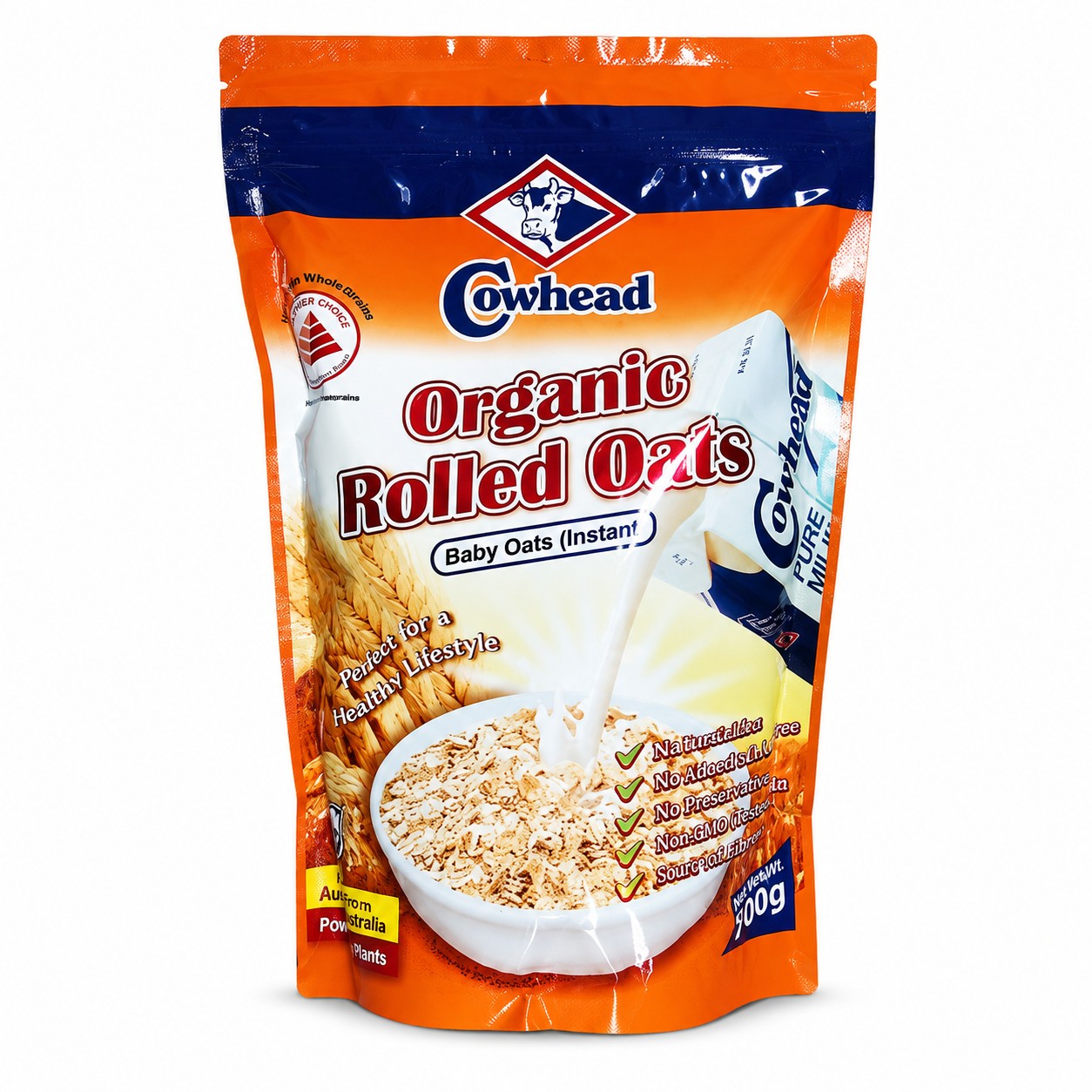 Cowhead Instant Baby Organic Rolled Oats 500g