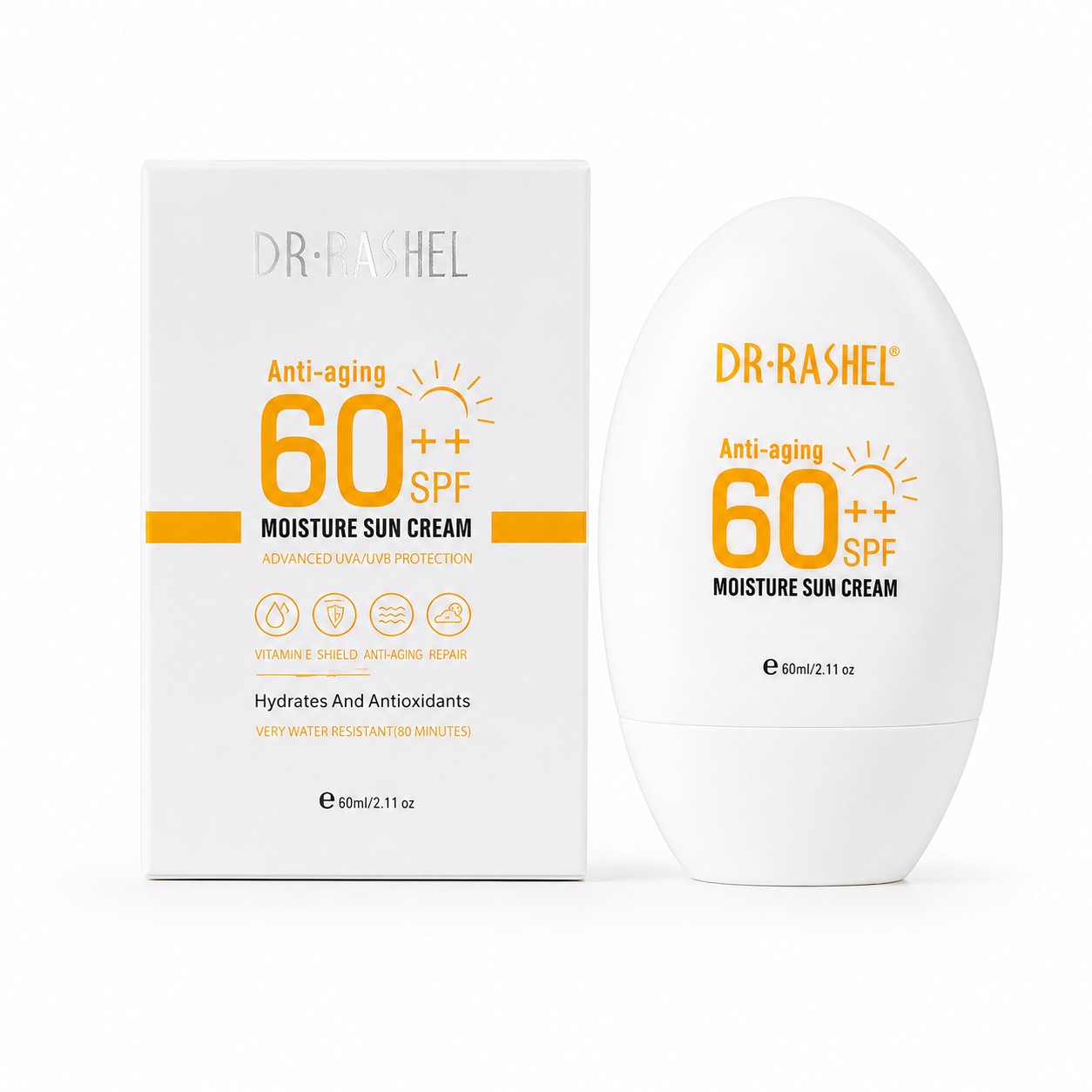 DR. RASHEL Anti-Aging Moisture Sun Cream with SPF 60++ - 60g.