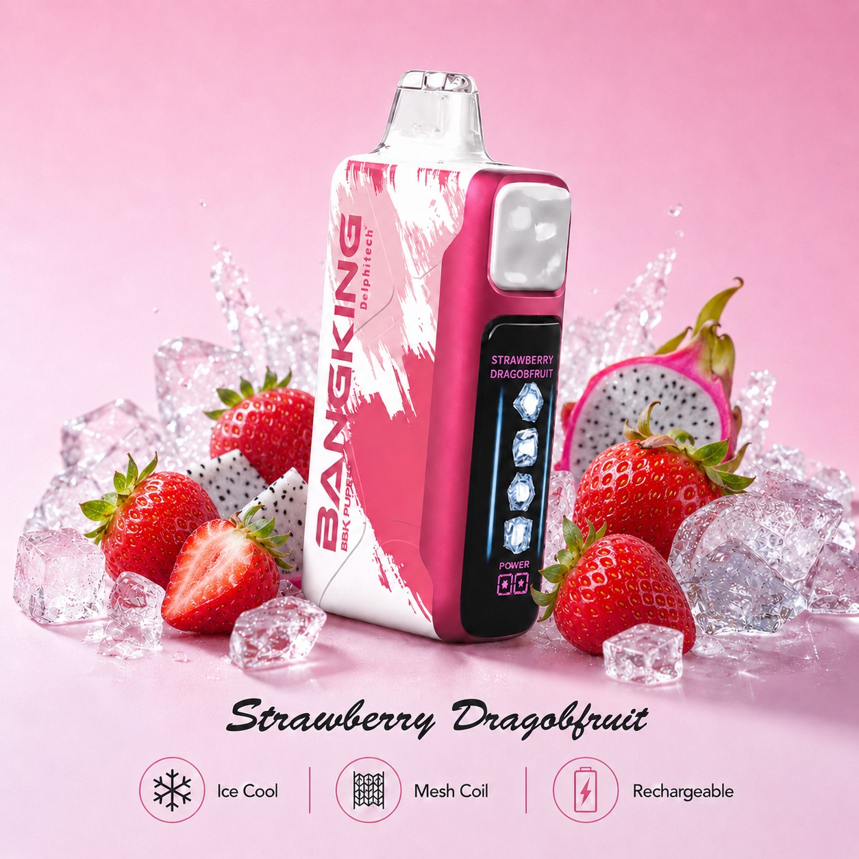 BANGKING Strawberry Dragobfruit | Up to 60,000 Puffs