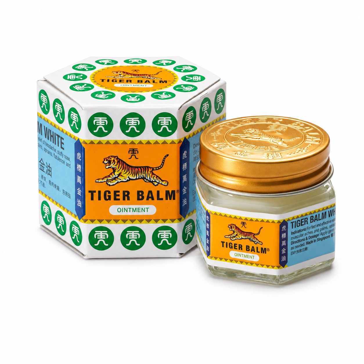 Tiger Balm White Ointment For Relief From Sprains, Pains, Muscular Aches 19ml