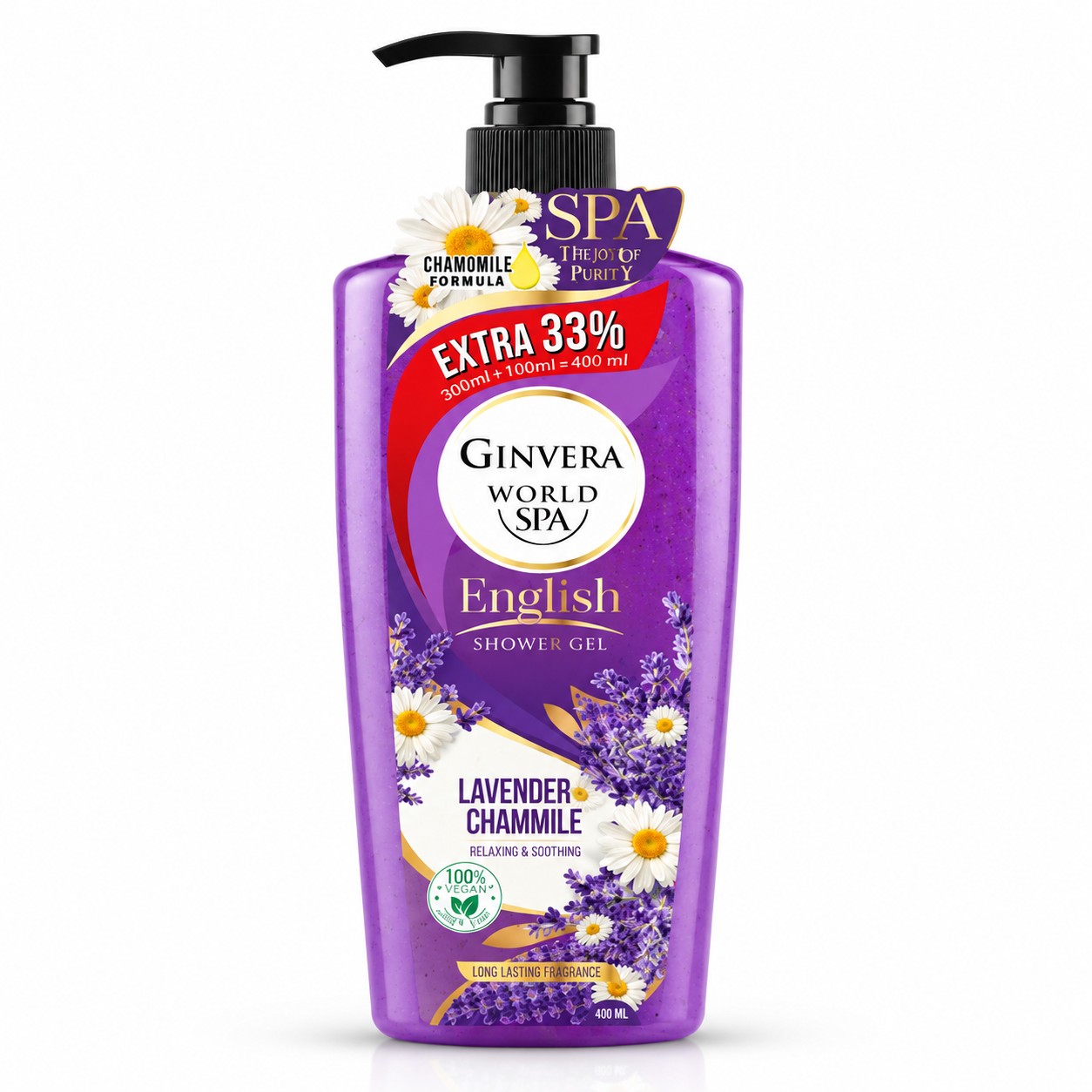 GINVERA World Spa Lavender & Chamomile English Shower Scrub 750ML