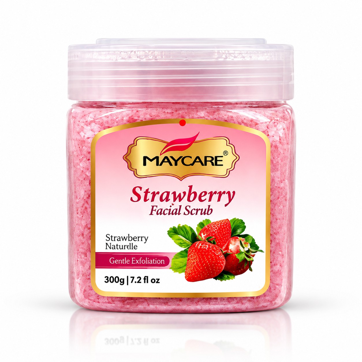 Strawberry Exfoliating Facial Scrub from Guangzhou Maycare Cosmetics Factory 500ml